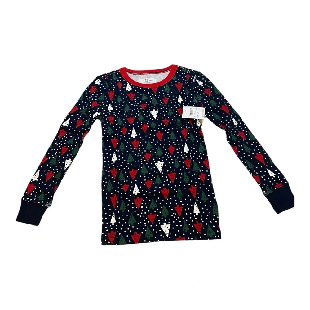 J.Crew X Crewcuts Boys Christmas Jammies Pajama Set Red Blue Christmas Trees NEW - Picture 8 of 16